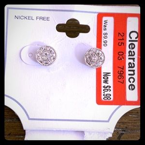 2 pairs of Rhinestone Stud Earrings